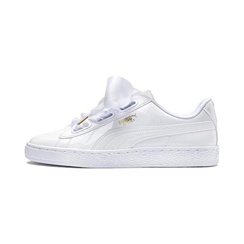 Zapatillas de Mujer PUMA Basket Heart Patent, color Blanco